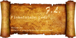Finkelstein Leó névjegykártya
